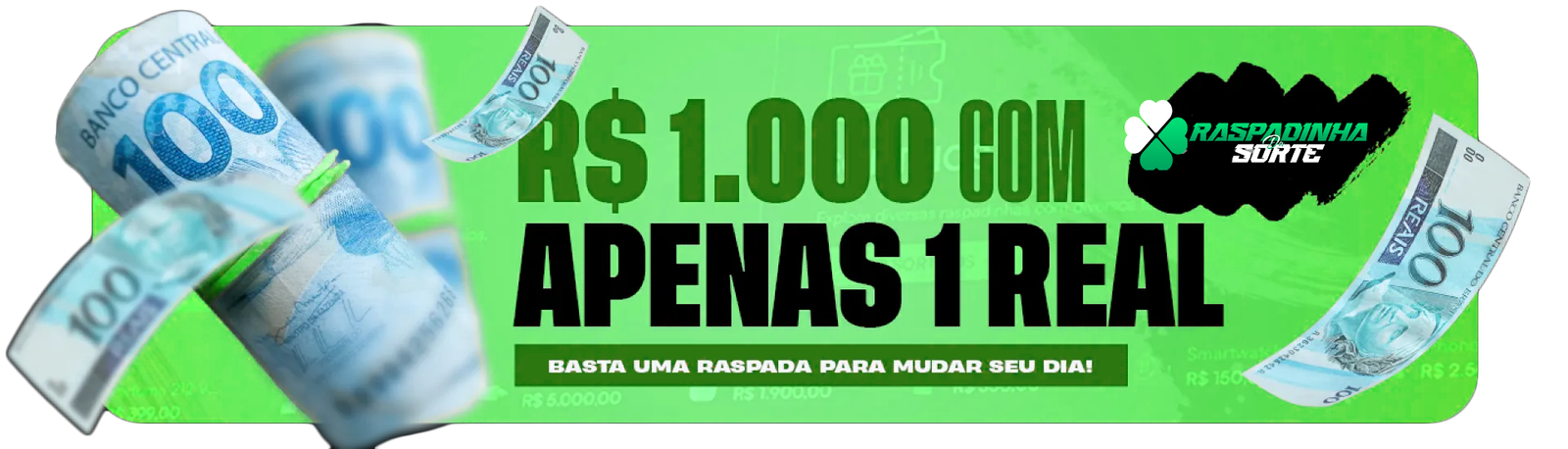 Banner PRÊMIOS DE ATÉ R$ 1.000,00 